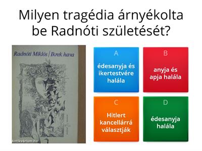Radnóti Miklós élete és lírája (öf.)