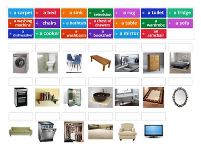 Bloggers 1 Unit 4B - Furniture (matching)
