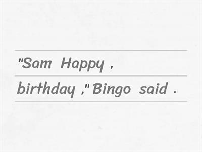 RA7 Bingo's Birthday Sentences