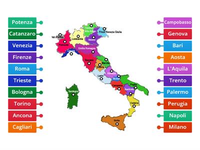  Italia: i capoluoghi di regione