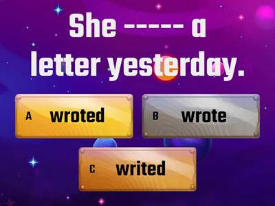 Quiz- Simple past tense