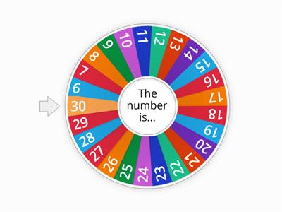 Number Wheel 6-30