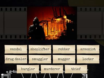 Crime & criminals: vocabulary match 