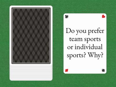 Questions cards about Sports 