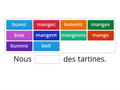 Manger and Boire (present tense)