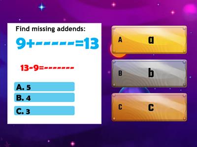 addition revision ( missing numbers and equal addends)