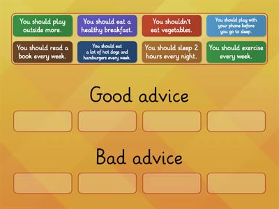 Giving advice: good & bad advice