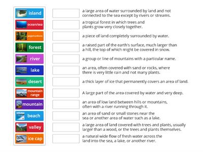 Match Up Geographical features