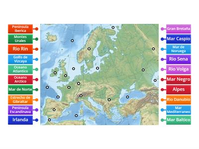 Mapa de Europa Fisico
