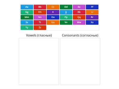 Vowels and consonants