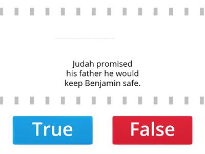 Joseph and Repentance BSF Genesis Lesson 26 True/False