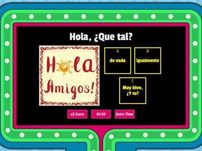 Español A1 presentarse Quizshow