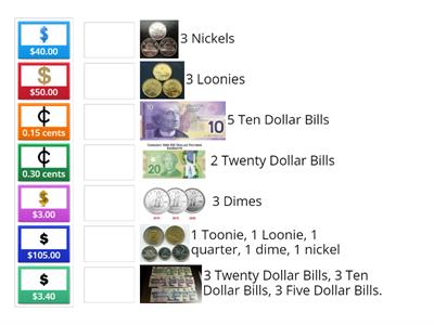 Matching Canadian Money And Values 