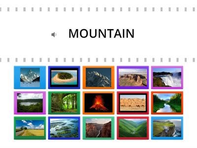  LANDFORMS (FIND THE MATCH)