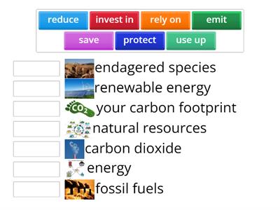 Climate change collocations