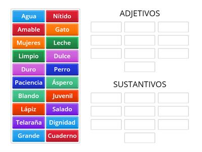 ADJETIVOS Y SUSTANTIVOS