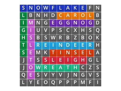 CHRISTMAS WORDSEARCH