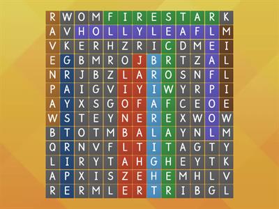 Warrior Cats Word Search