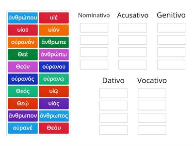 2ª declinação - substantivos (singular)