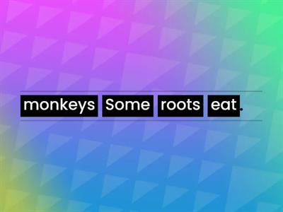 What do monkeys eat? ( IRLA) yellow