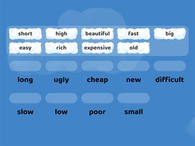 basic adjectives (find the opposite)