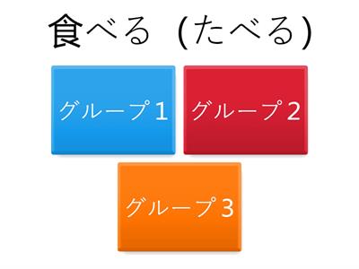 動詞（どうし）：じしょ形　グループ１，２，３