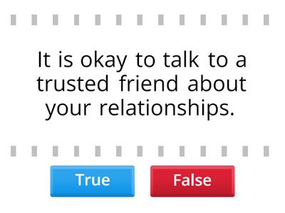 Relationship True or False