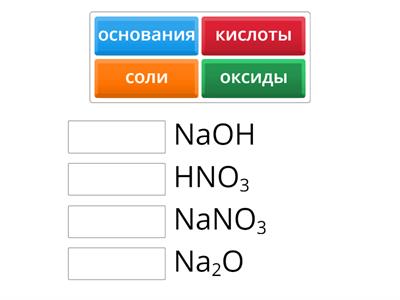 основные классы неорганиеских соединений