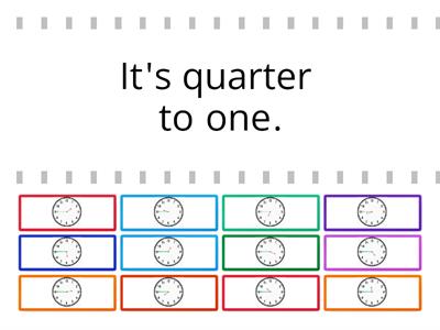 Tell the time Quarter to T2