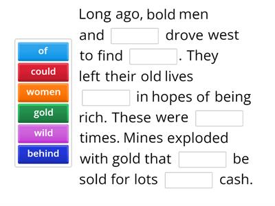 Lesson 72: Long VCC (-ild, -old, -ind, -olt, -ost) The Gold Rush 