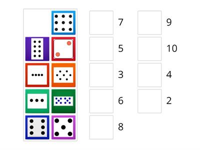 Grade 0 match dots to number