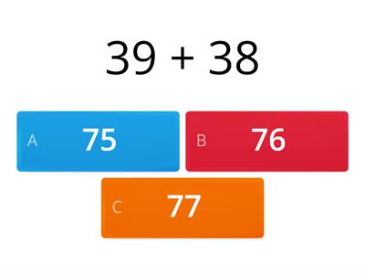Math Quiz Two-digit Addition