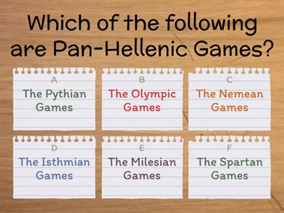 The Pan-Hellenic Games