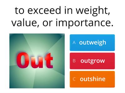 Compound nouns with 'OUT'