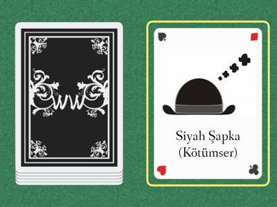 altı şapkalı düşünme kartlar