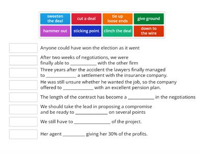 Negotiation Idioms