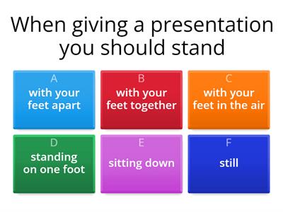 Giving a presentation