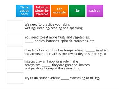 How to give examples