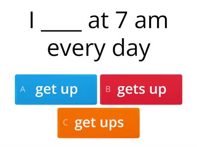 Present Simple daily routine