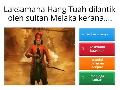 Peranan Hang Tuah sebagai Laksamana Melaka 