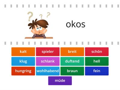 Német párositás feladatok: melléknevek