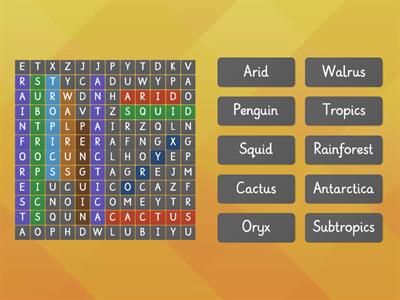 Word search - Social Studies Unit 3 Lesson 3