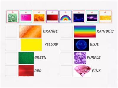  COLOURS: BLUE, GREEN, PINK, PURPLE, RED, ORANGE, YELLOW, RAINBOW