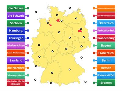 Die deutsche Bundesländer +mehr