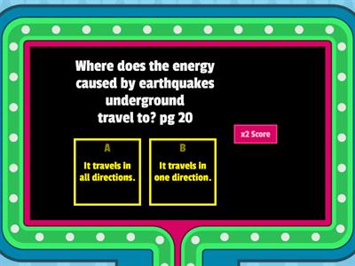 Earthquakes Revision: page 20-36