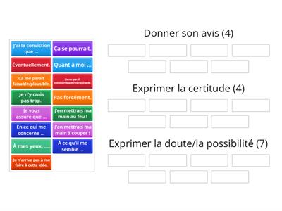 Exprimer son opinion B2 U1