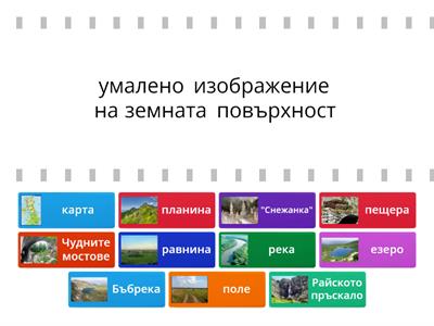   Човекът  и обществото /3 клас/ Природни форми и забележителности 