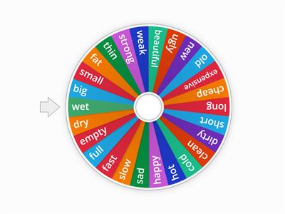general adjectives bingo 
