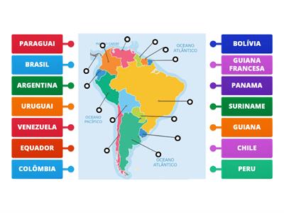 Mapa América do Sul 