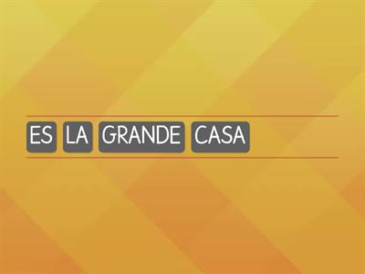 Ordena las palabras para formar una oración